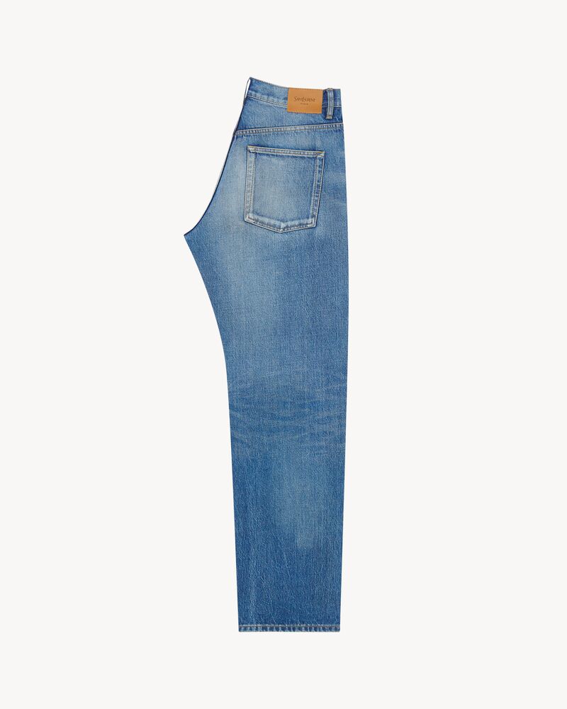tapered jeans in costa rica blue denim