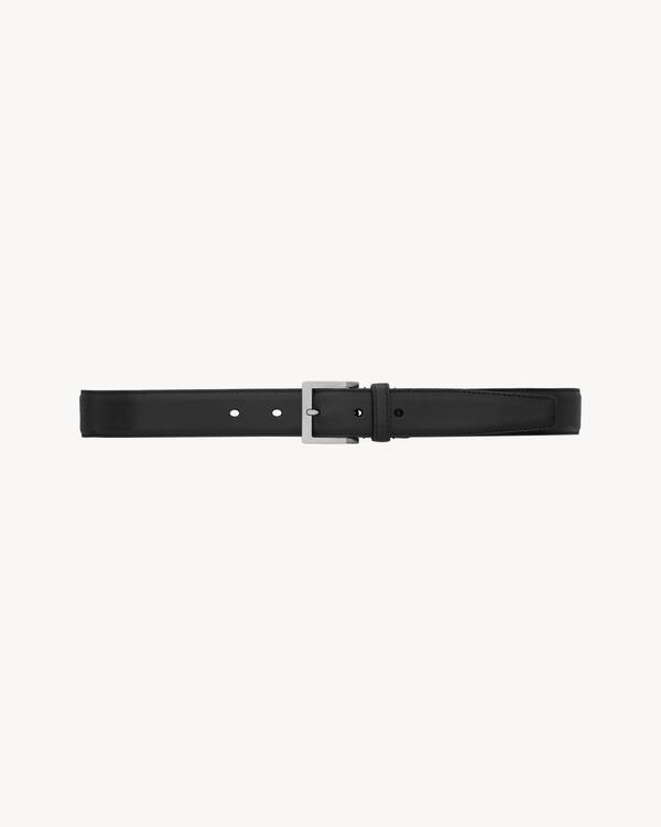 し*み様 SAINT LAURENT ブラックベルト　ウエスタン VADIM belt in leather in Black | Saint Laurent | YSL EN-US