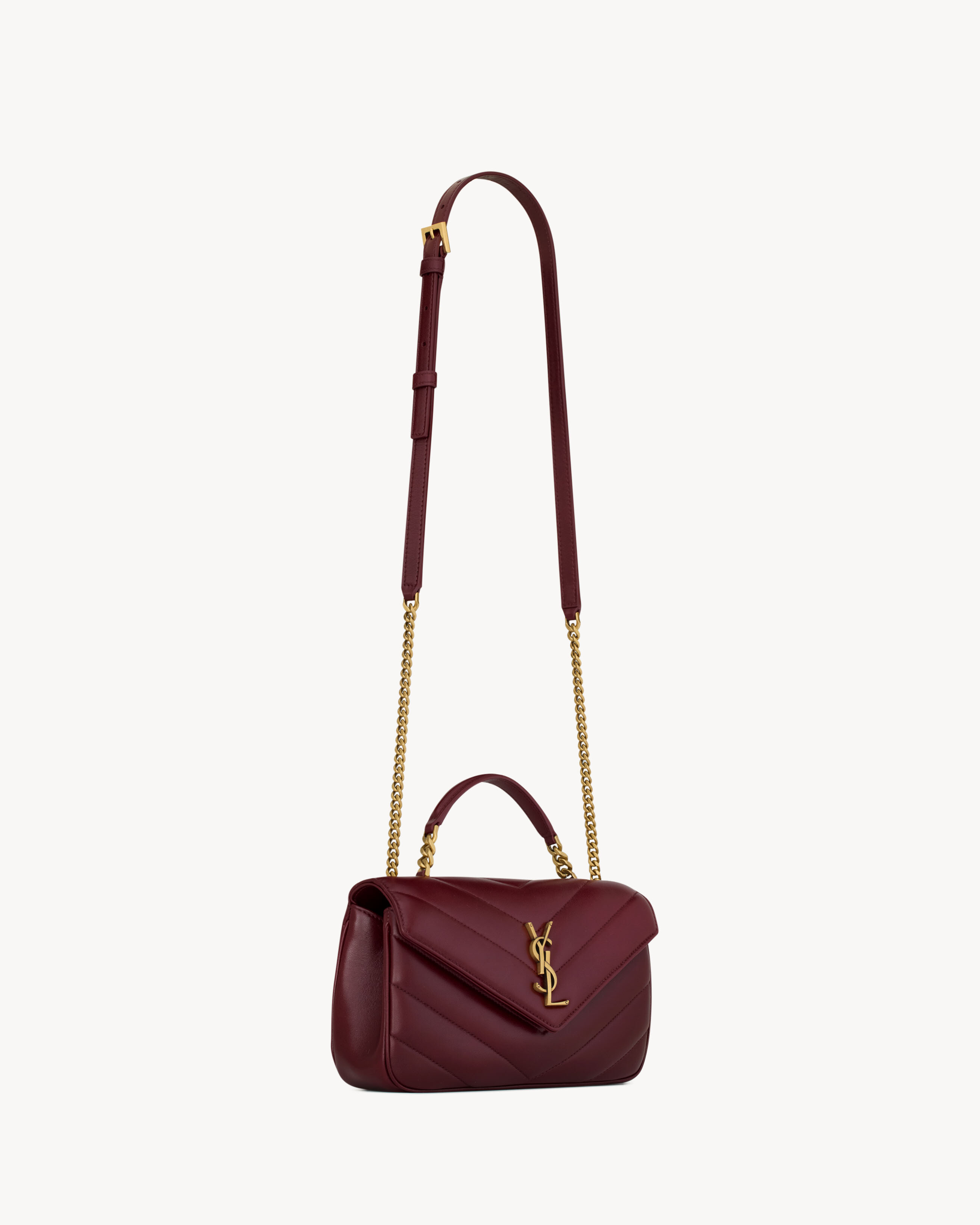 LOULOU top-handle in MATELASSÉ lambskin