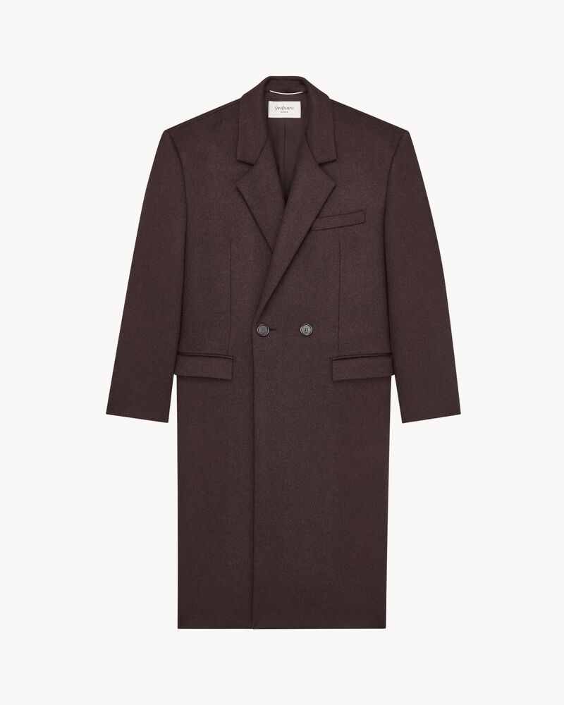 80's coat in double-face brushed wool felt