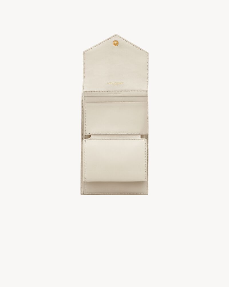 CASSANDRE MATELASSÉ MULTI-FOLDED WALLET IN GRAIN DE POUDRE LEATHER