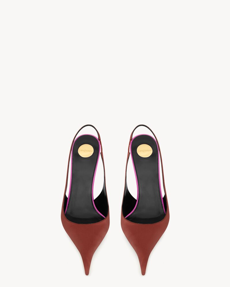 DEROCHE slingbacks en crêpe satin