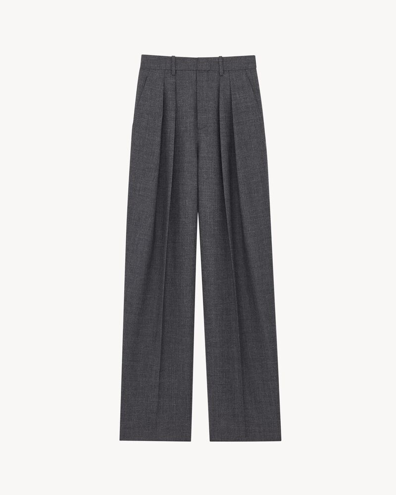 Pantaloni a gamba ampia in lana