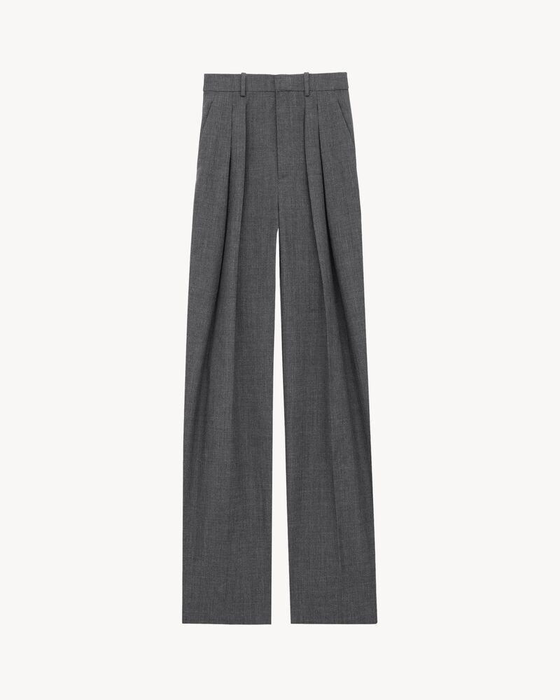 wide-leg pants in wool