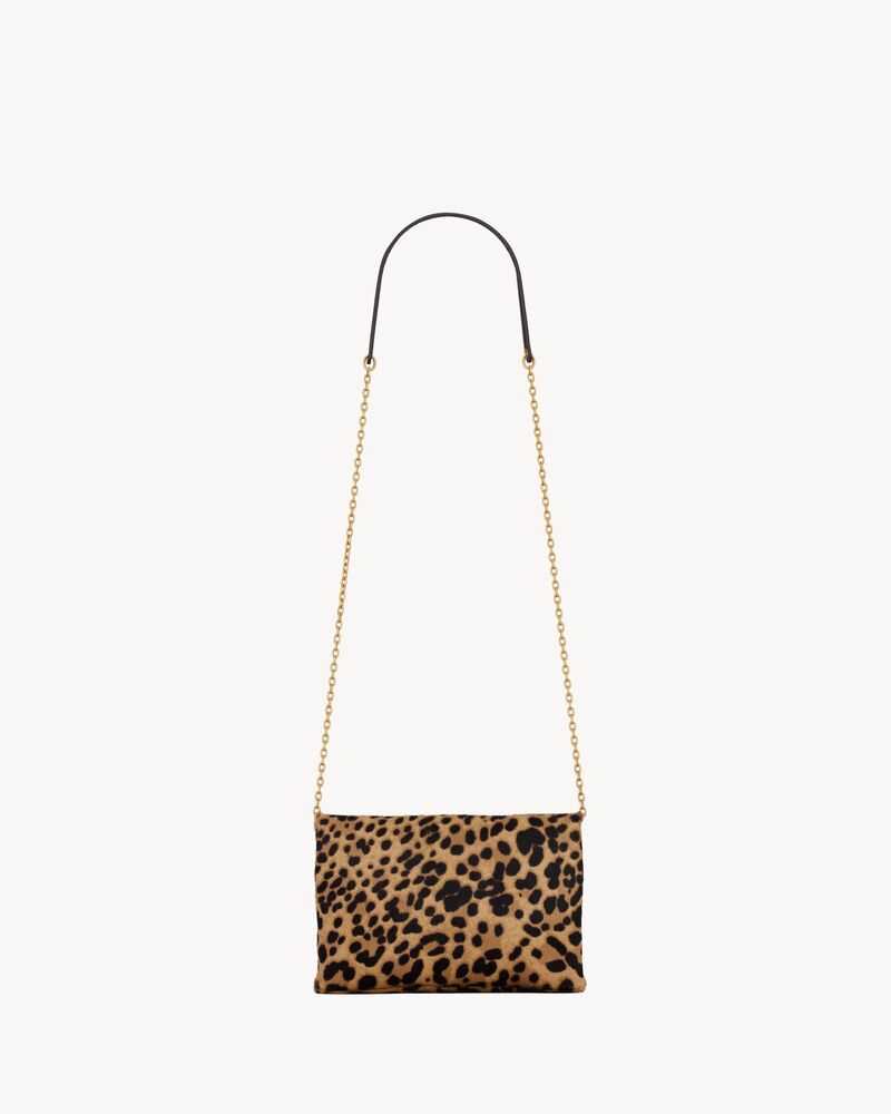 CASSANDRE small chain pouch in pony hair leather