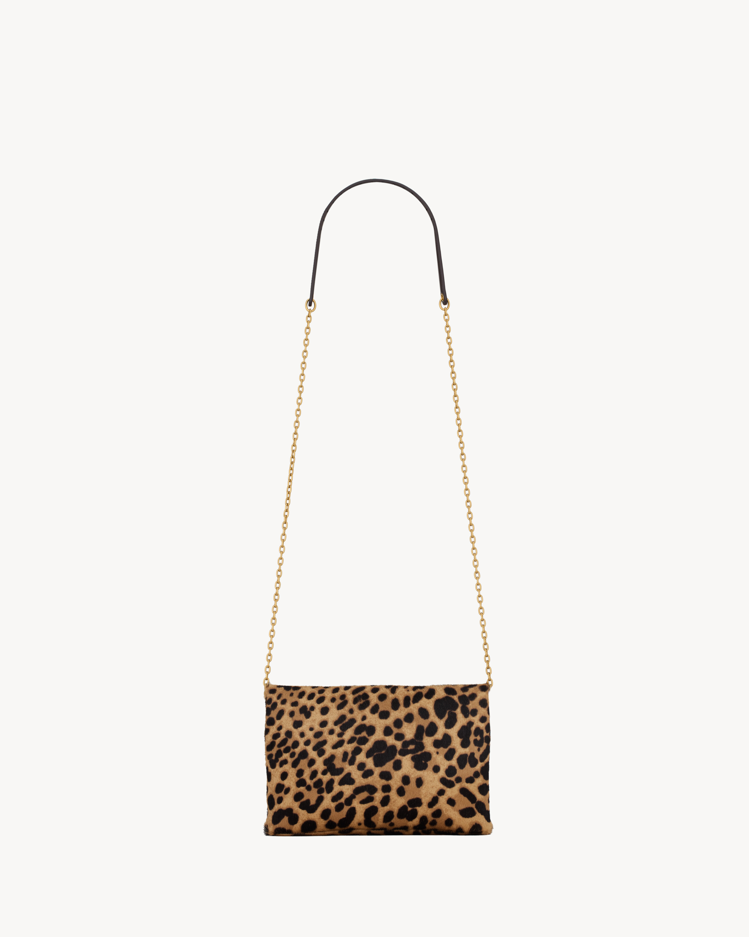 CASSANDRE small chain pouch in pony hair leather