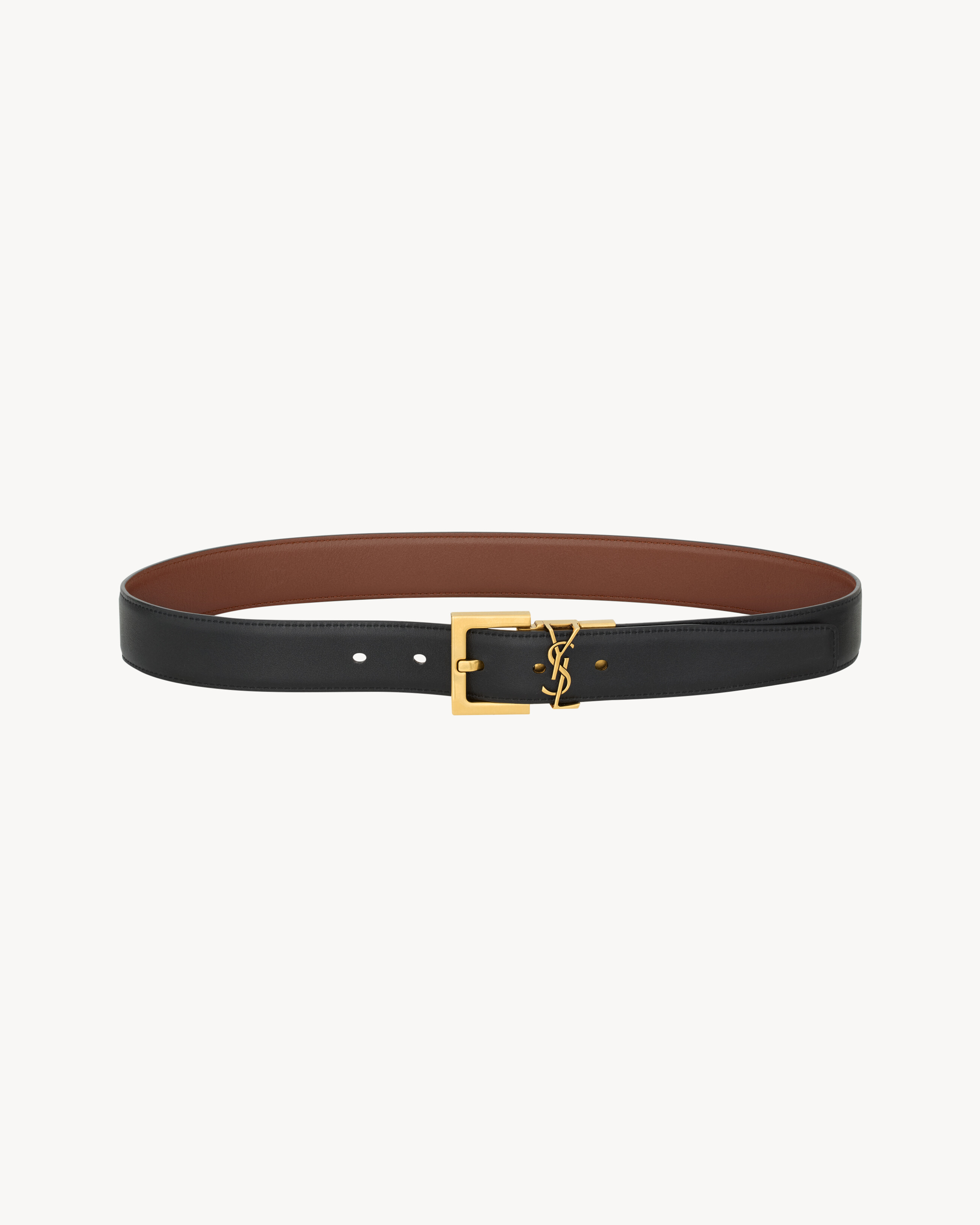 CASSANDRE reversible belt in smooth leather