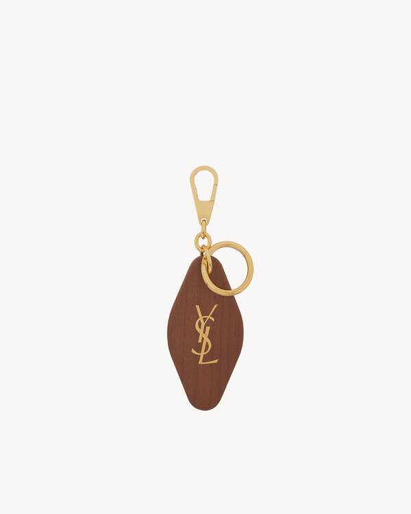 SAINT LAURENT BEIJING KEYRING in Brown | Saint Laurent | YSL EN-MC