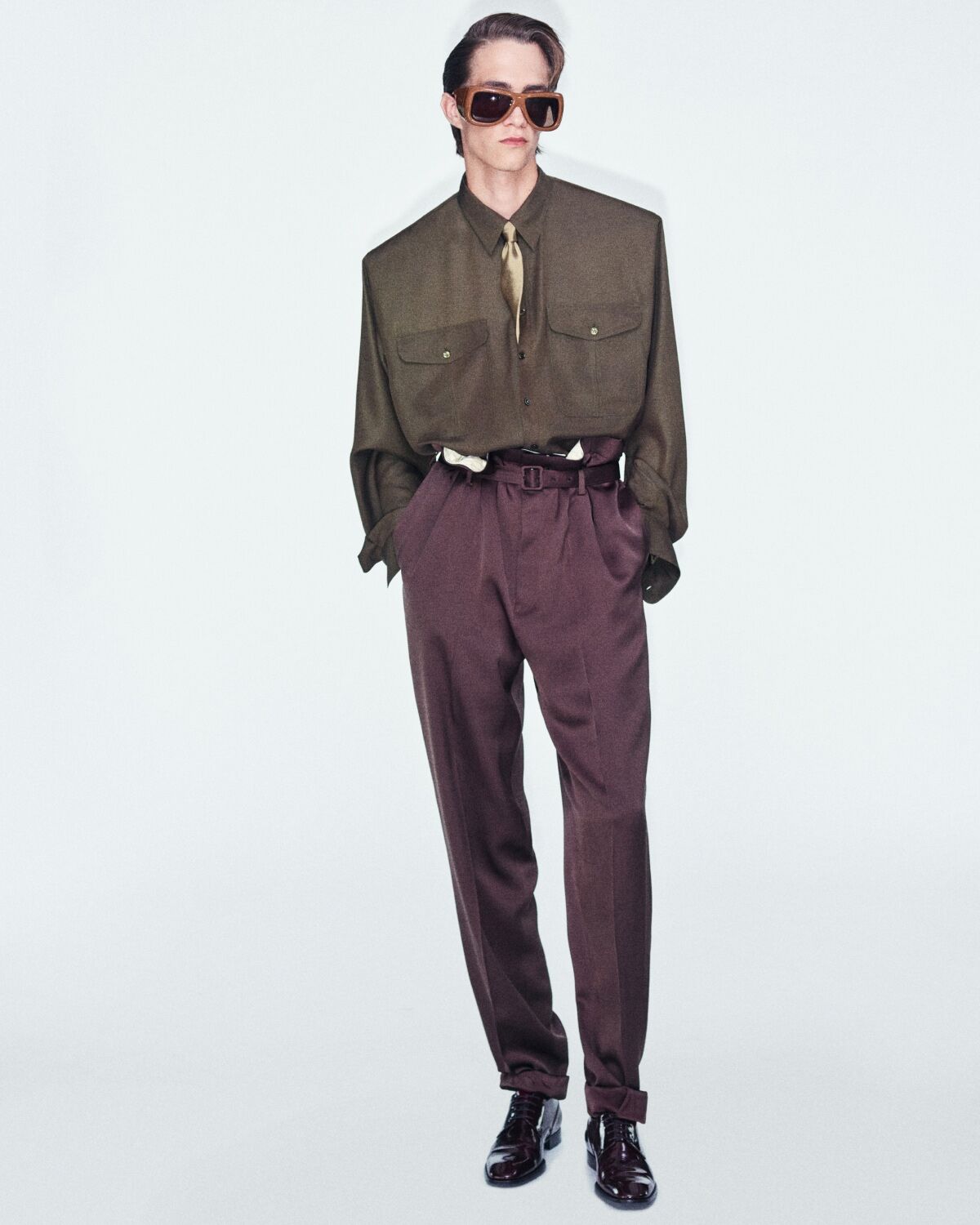 paperbag pants in silk 