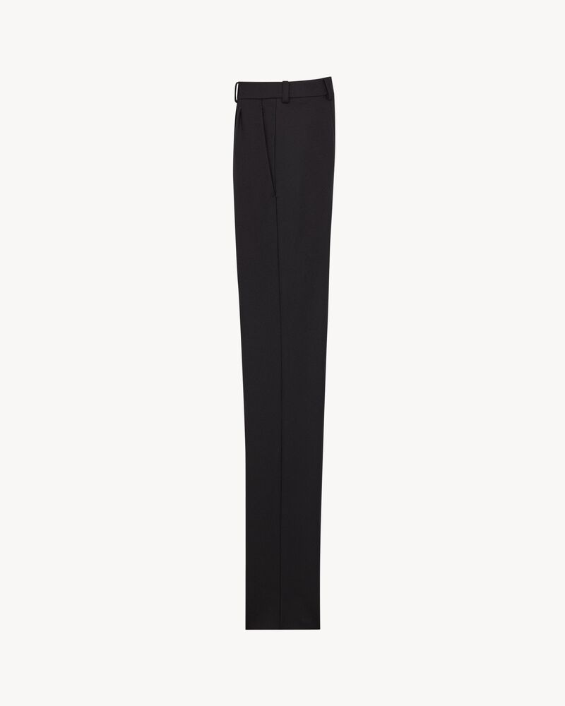 Pantalones entallados de franela de lana cepillada