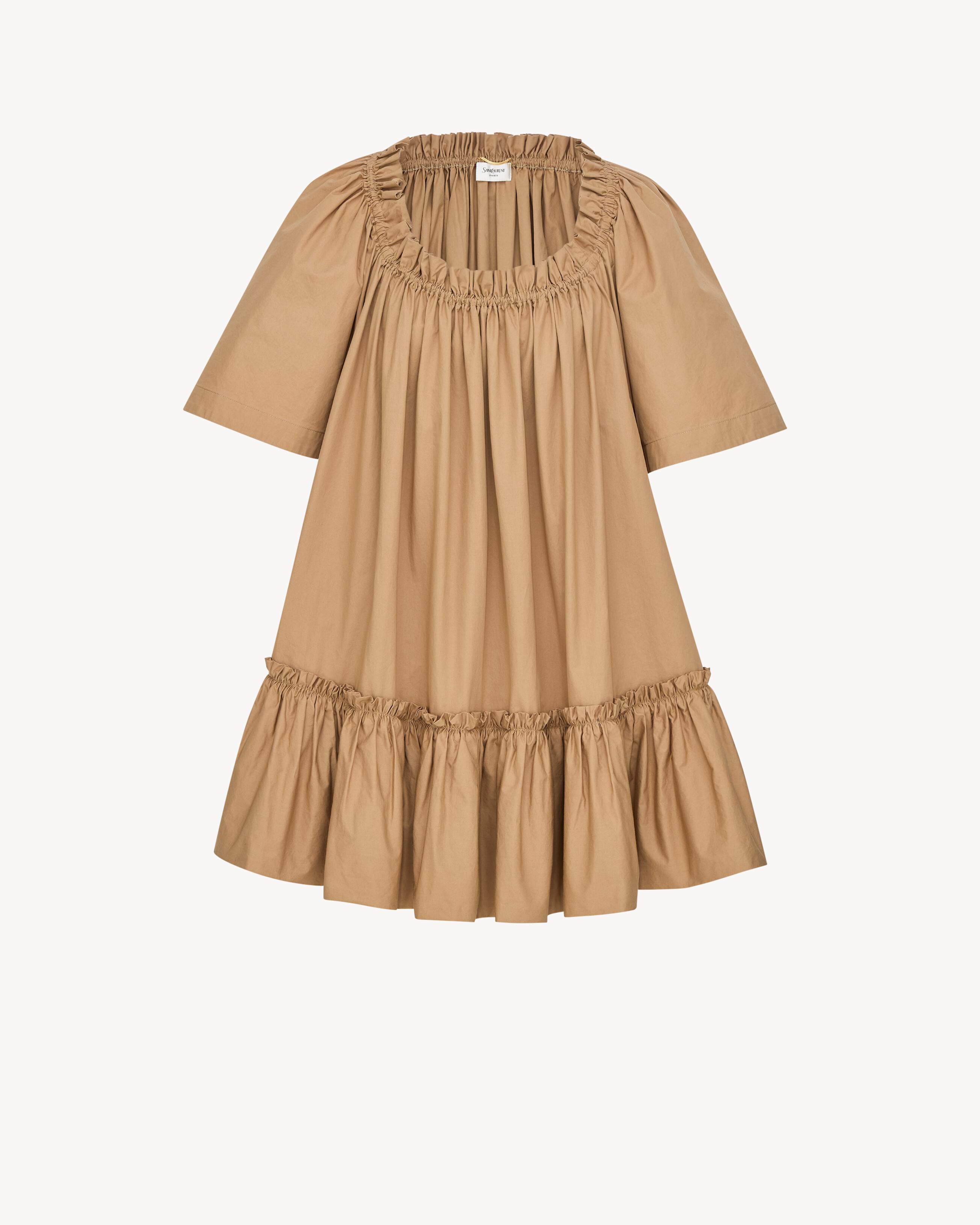 ruffled dress in cotton