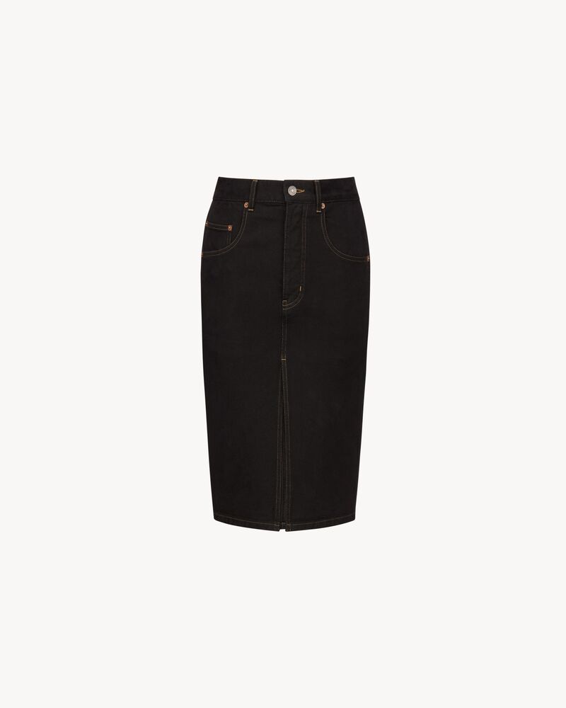 baggy pencil skirt in denim