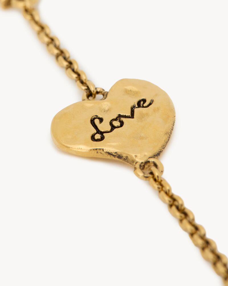 CASSANDRE heart bracelet in brass