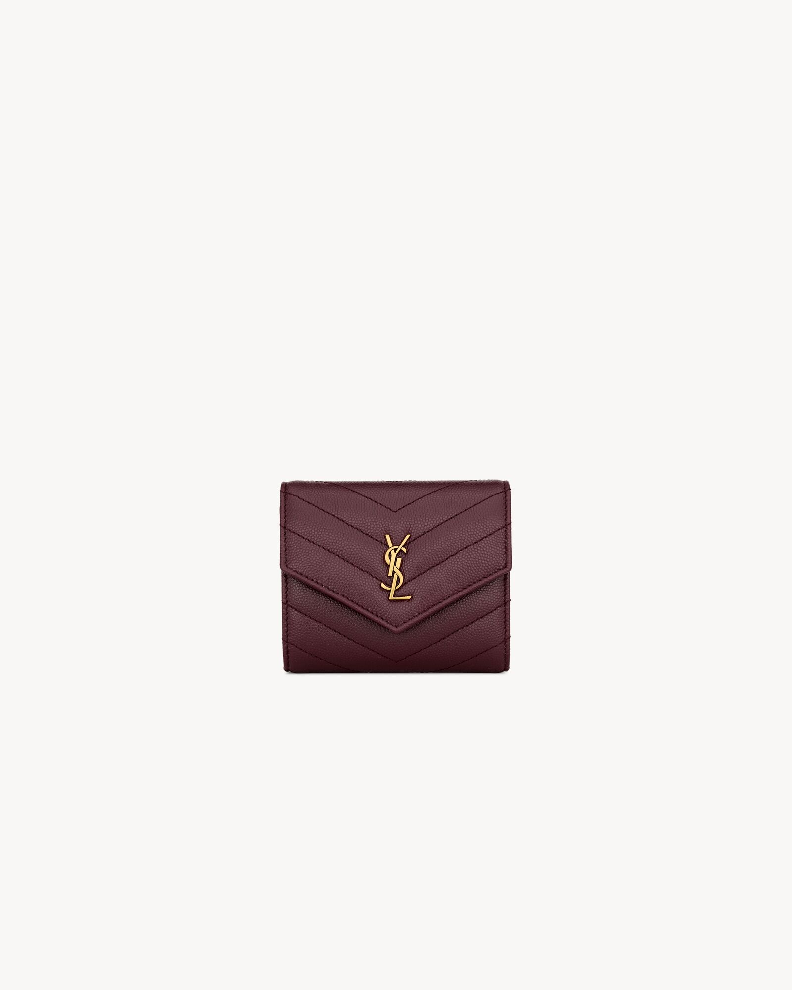 CASSANDRE multi-fold wallet in GRAIN DE POUDRE leather — 843887AAGY56195