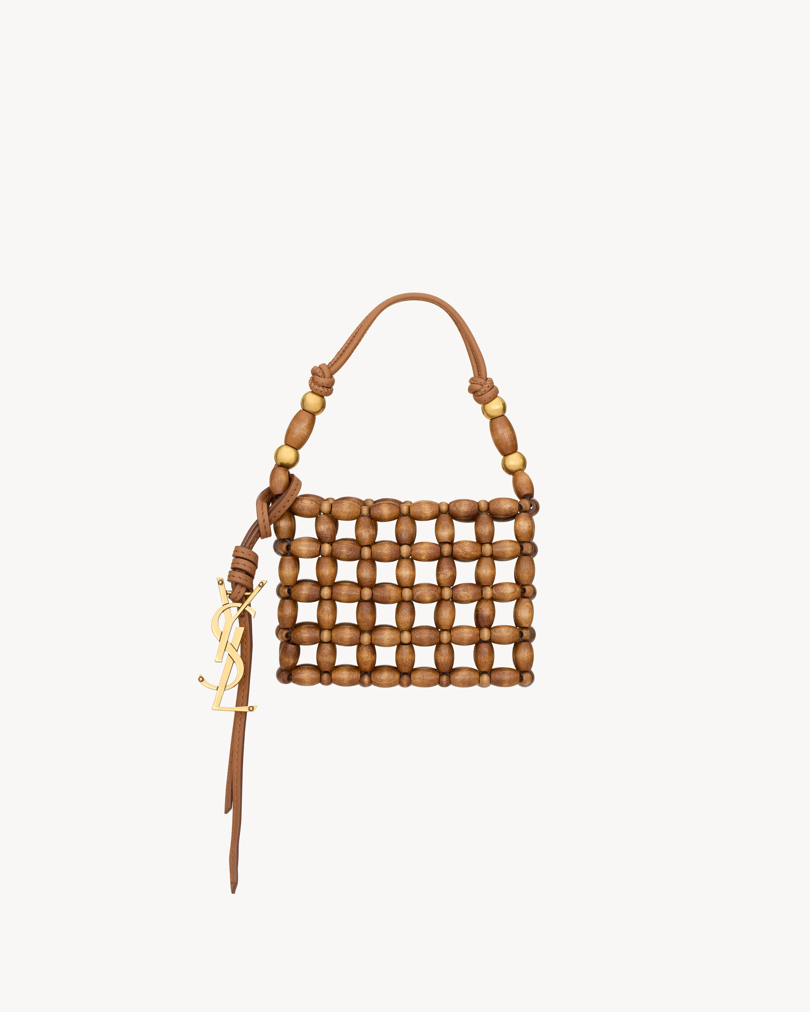 Borsa EVENING micro con perline in legno