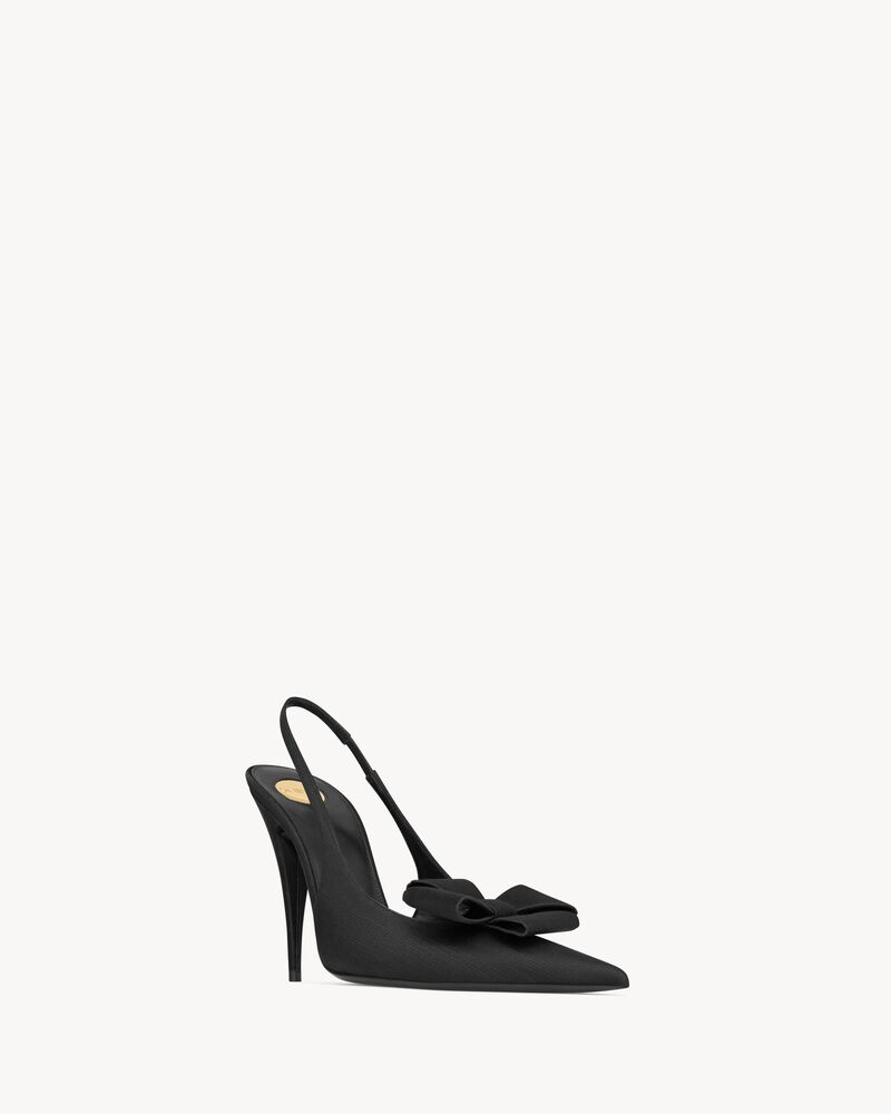TEA slingback pumps in satin