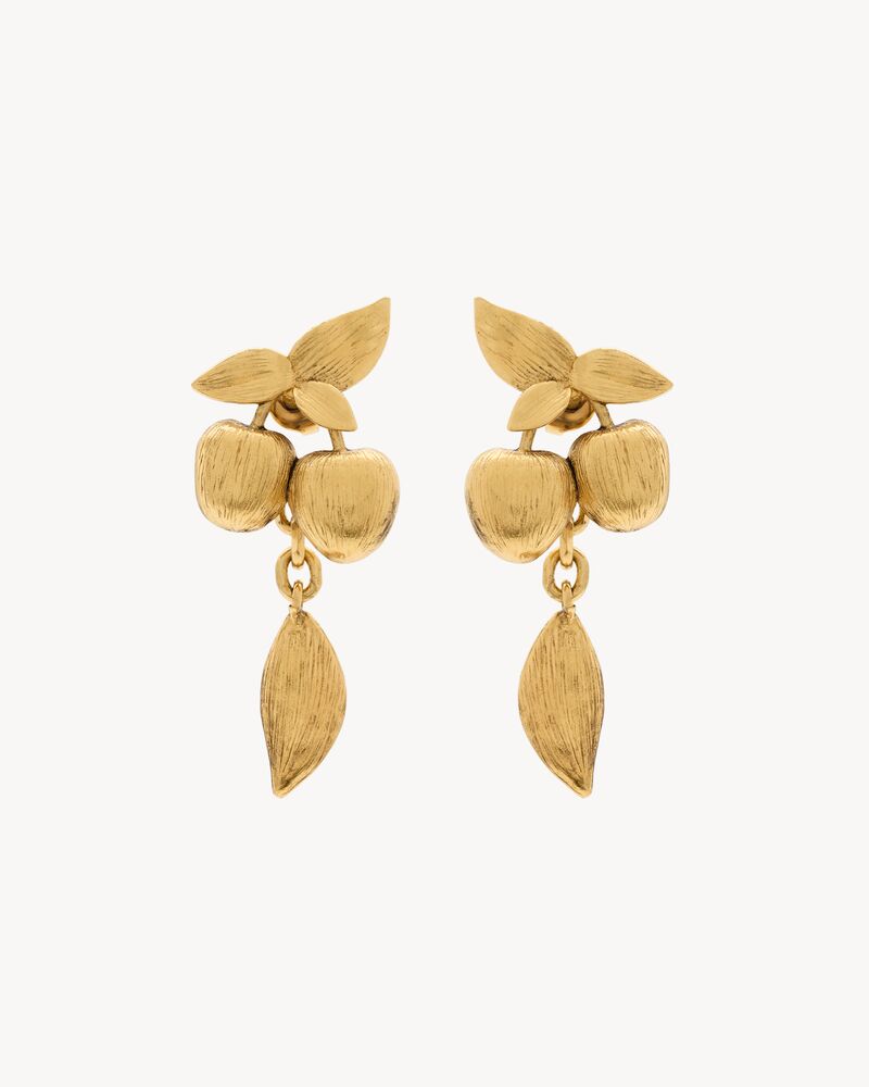 cherry earrings in metal