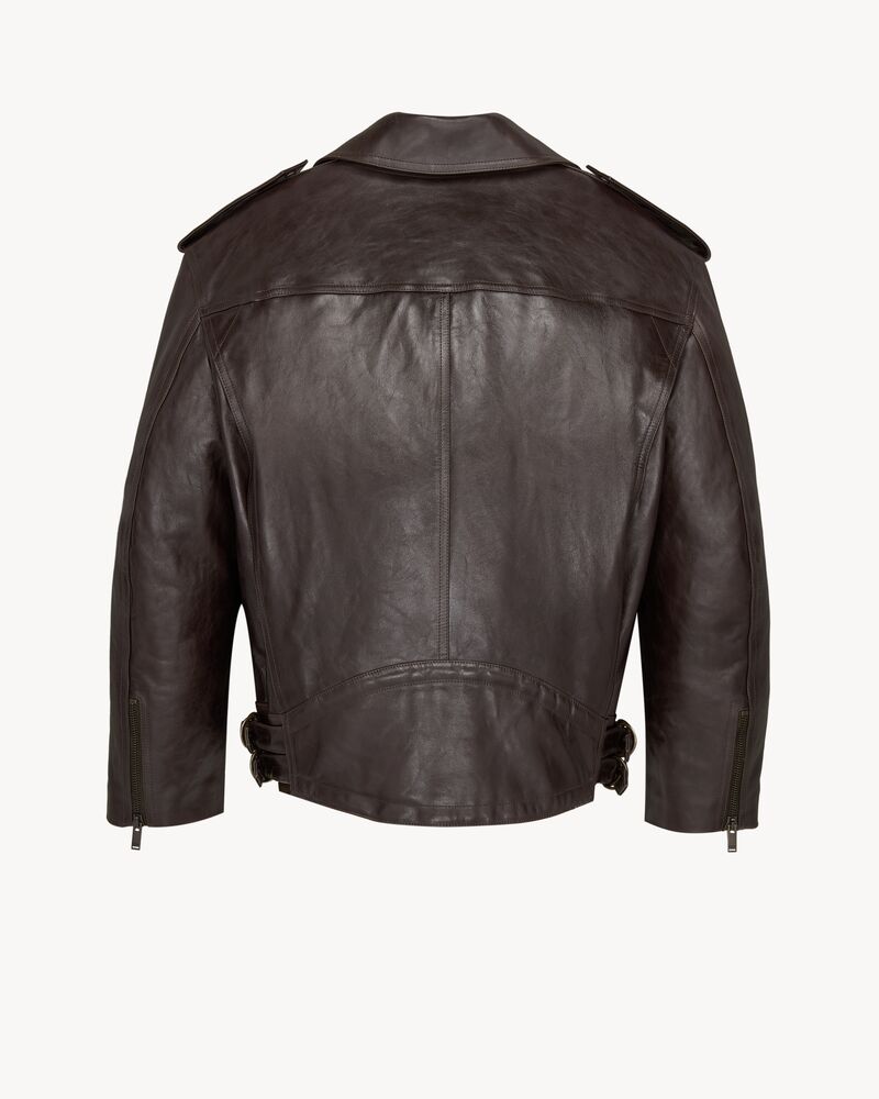 biker jacket in smooth leather