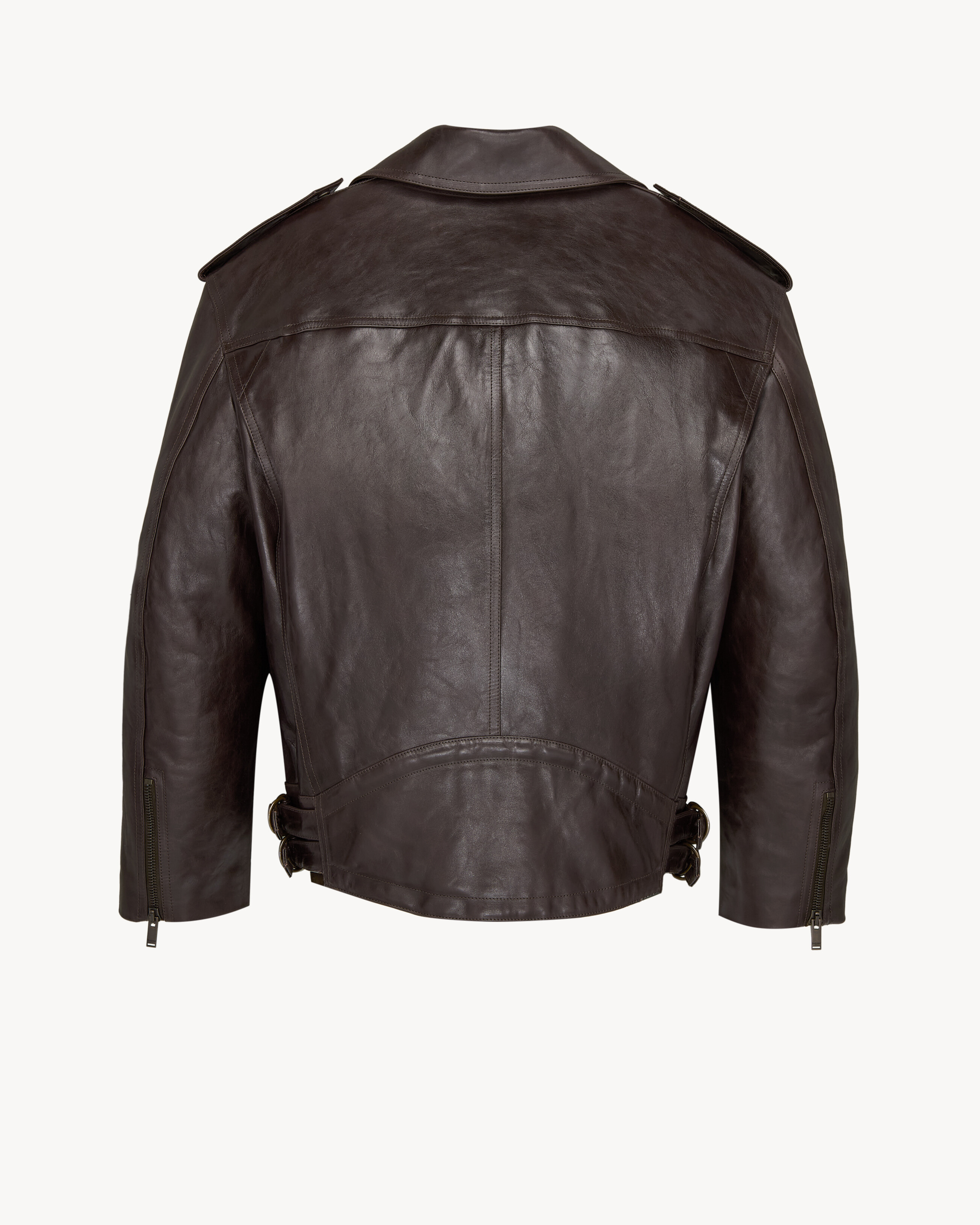 biker jacket in smooth leather
