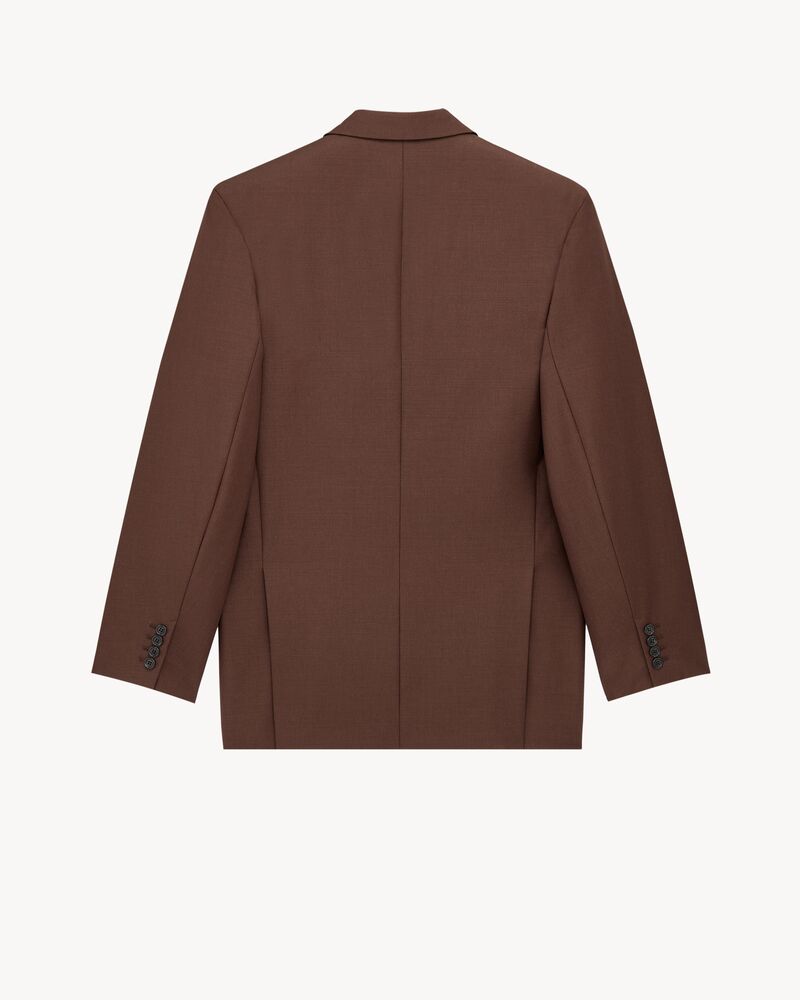 jacket in wool and mohair canvas