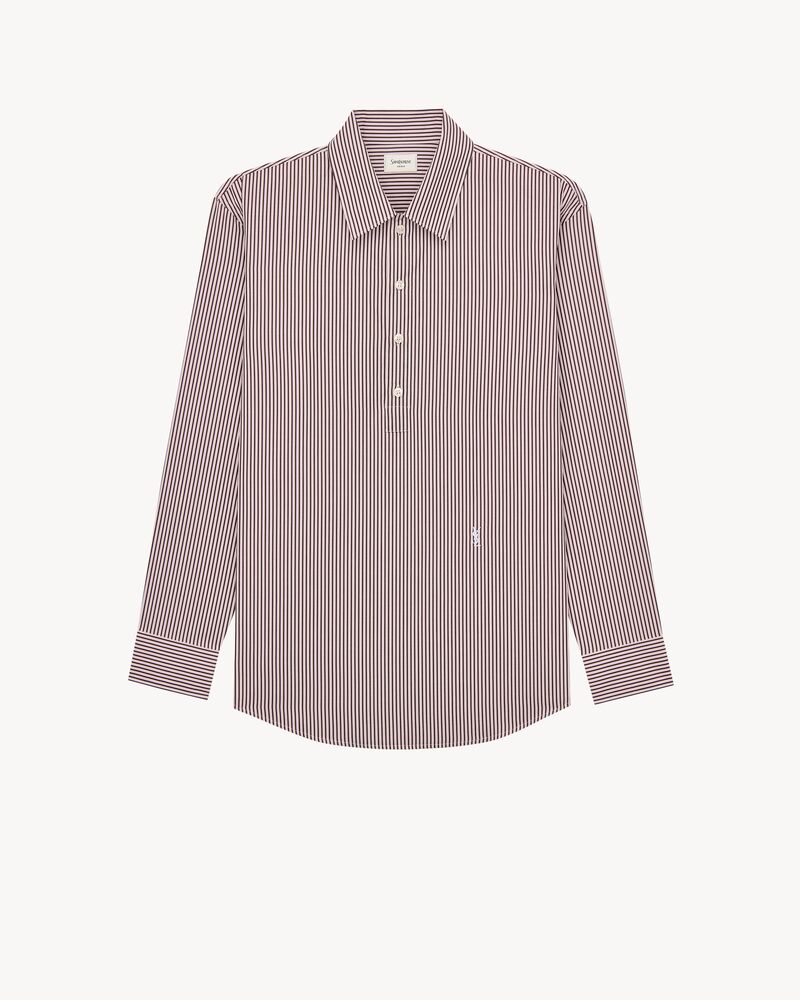CASSANDRE shirt in striped cotton poplin