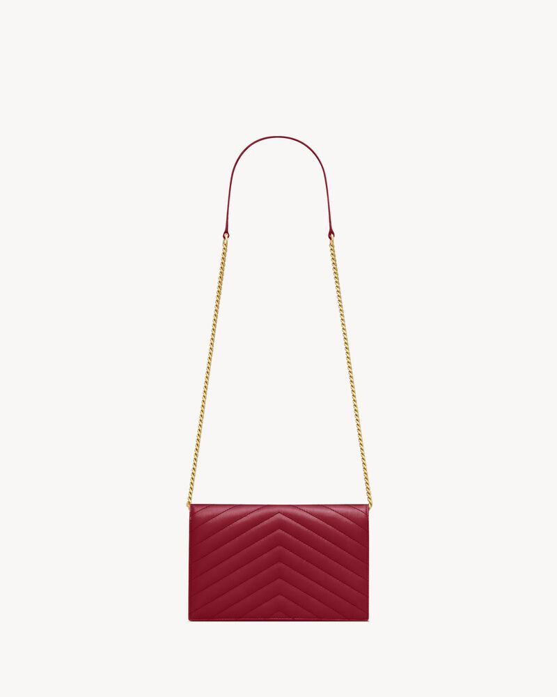 CASSANDRE envelope chain wallet in lambskin