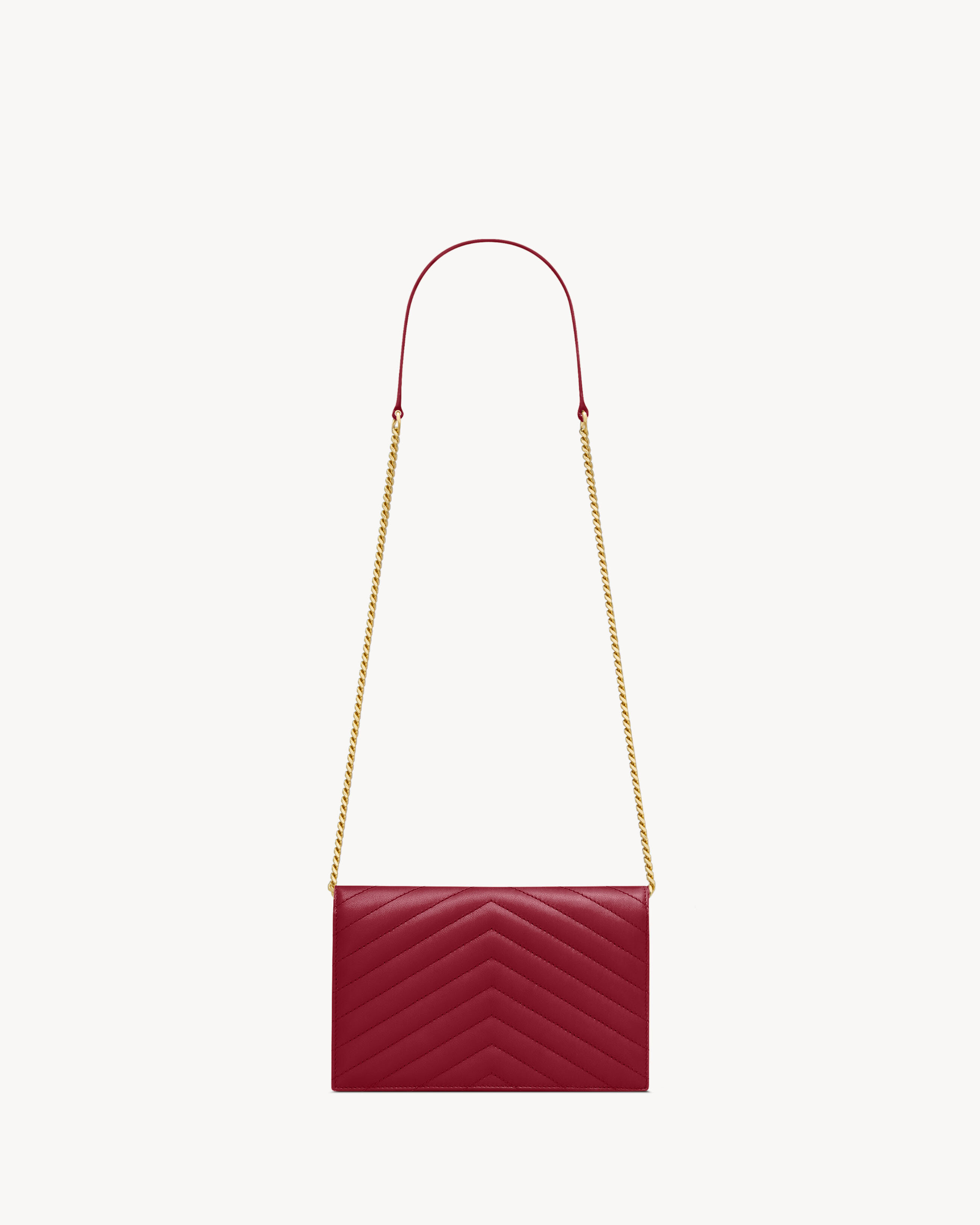 CASSANDRE envelope chain wallet in lambskin