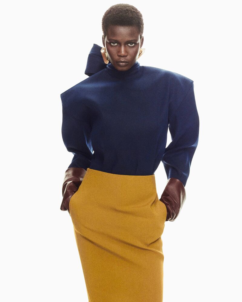 pencil skirt in satin