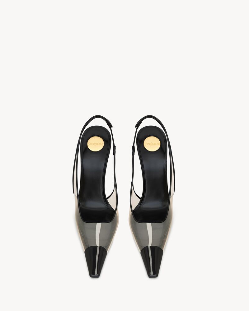 PHANTOM slingback pumps in TPU and patent leather