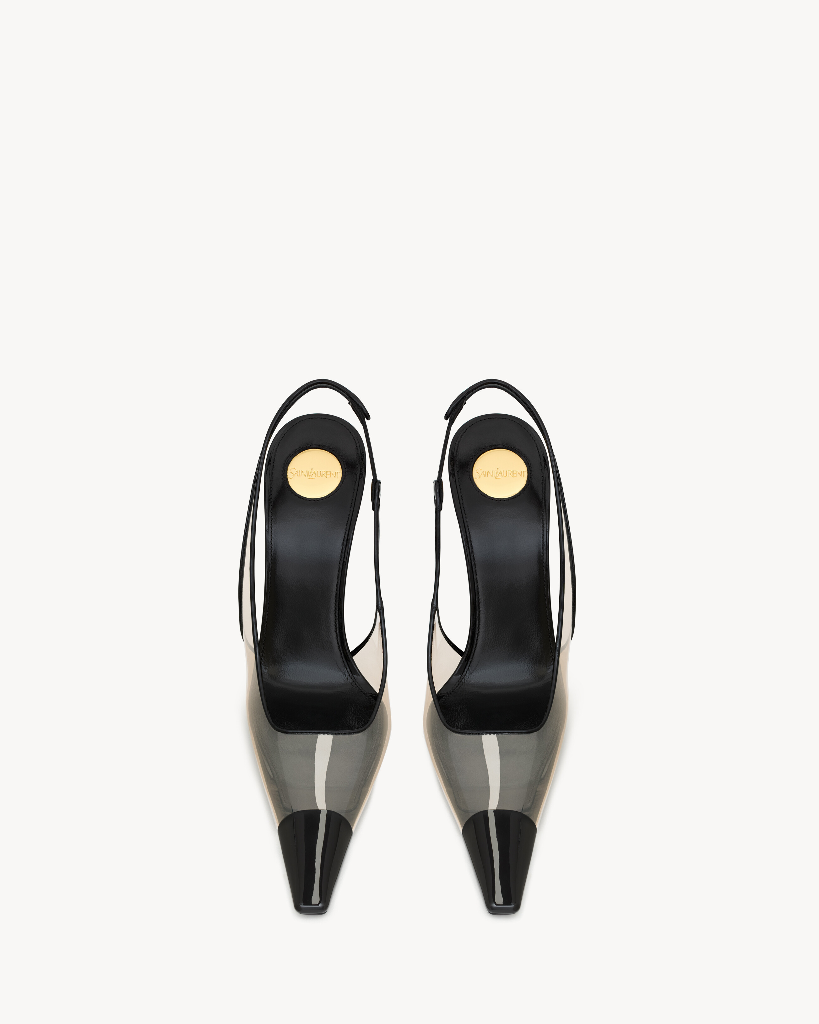 PHANTOM slingback pumps in TPU and patent leather