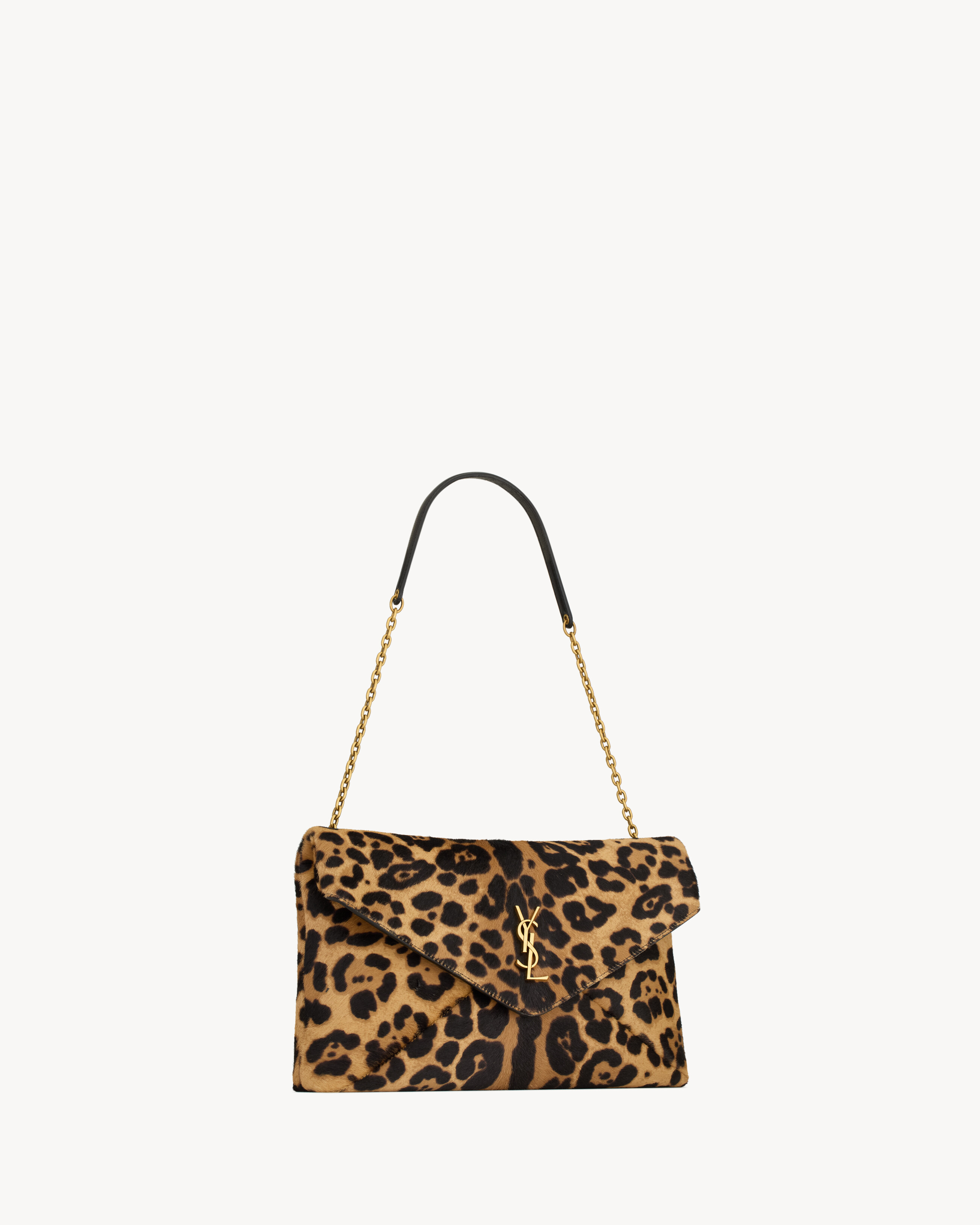 CASSANDRE large pouch on chain in pony hair leather