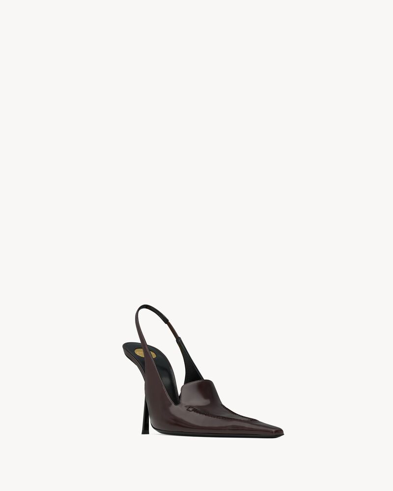 VOLTAIRE slingback pumps in glazed leather