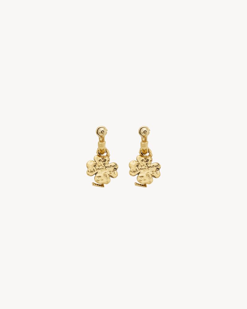 CASSANDRE lucky charm hoop earrings in metal