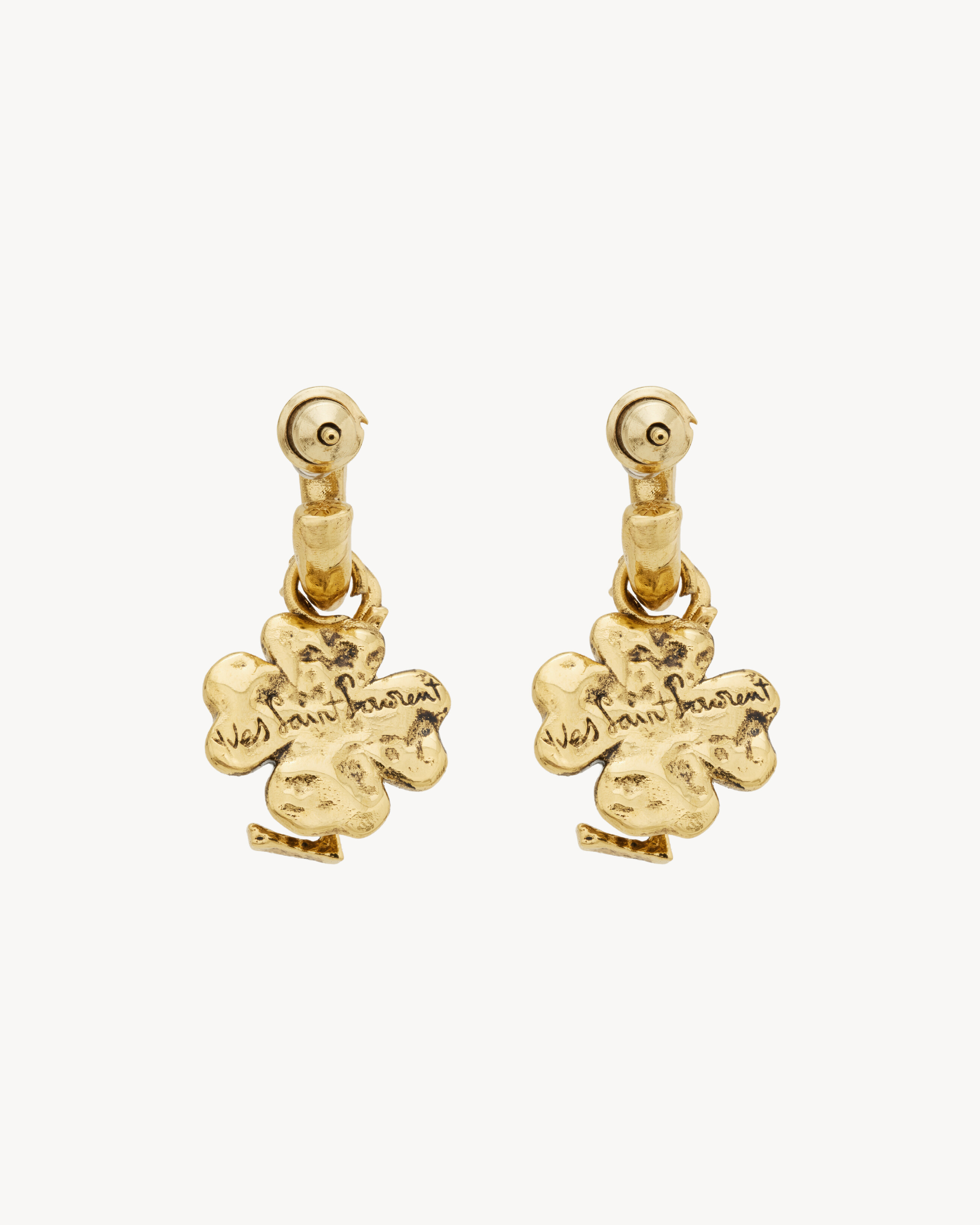 CASSANDRE lucky charm hoop earrings in metal