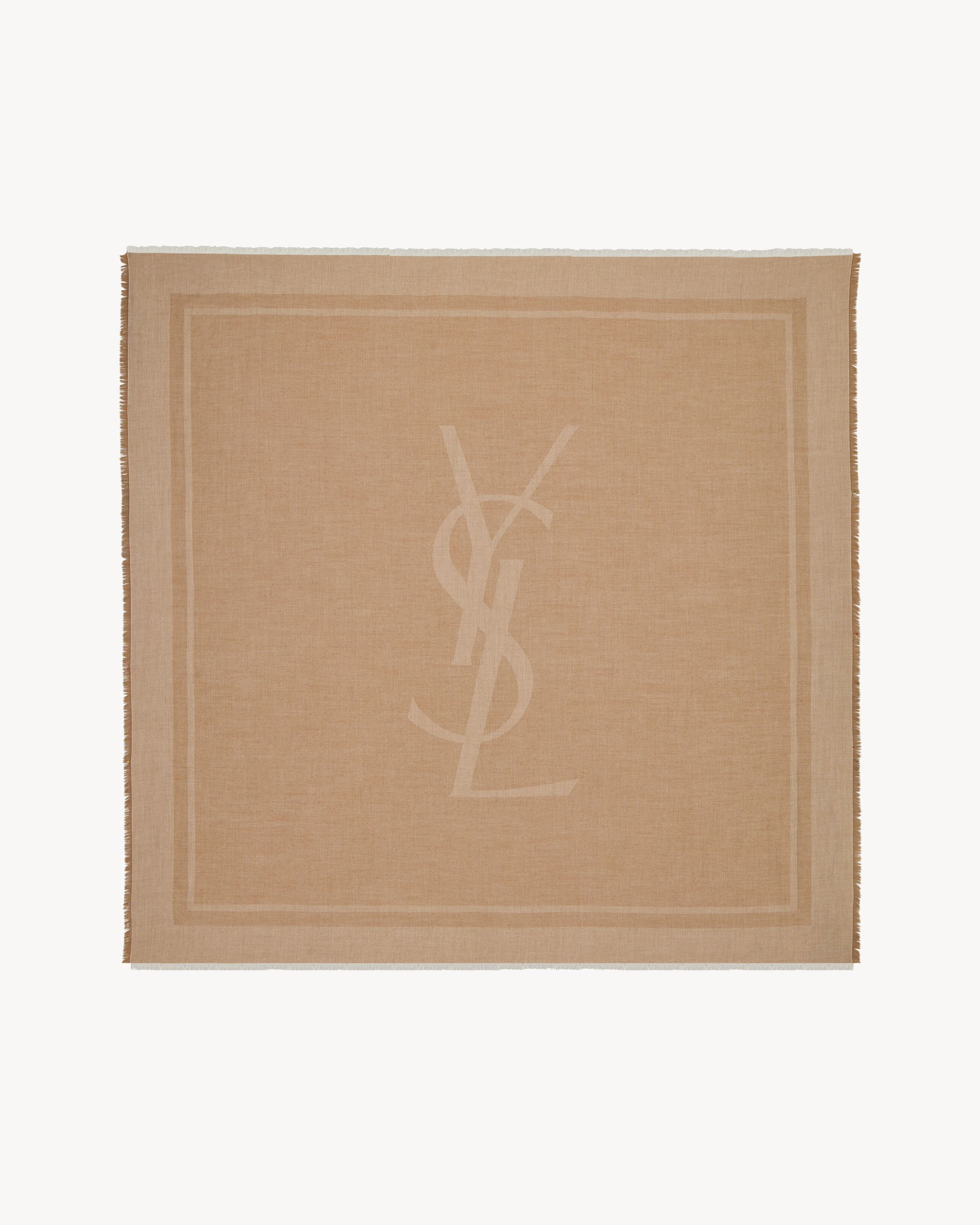 CASSANDRE square scarf in cashmere and silk jacquard