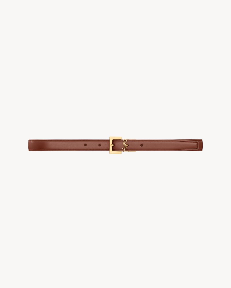 CASSANDRE thin reversible belt in smooth leather