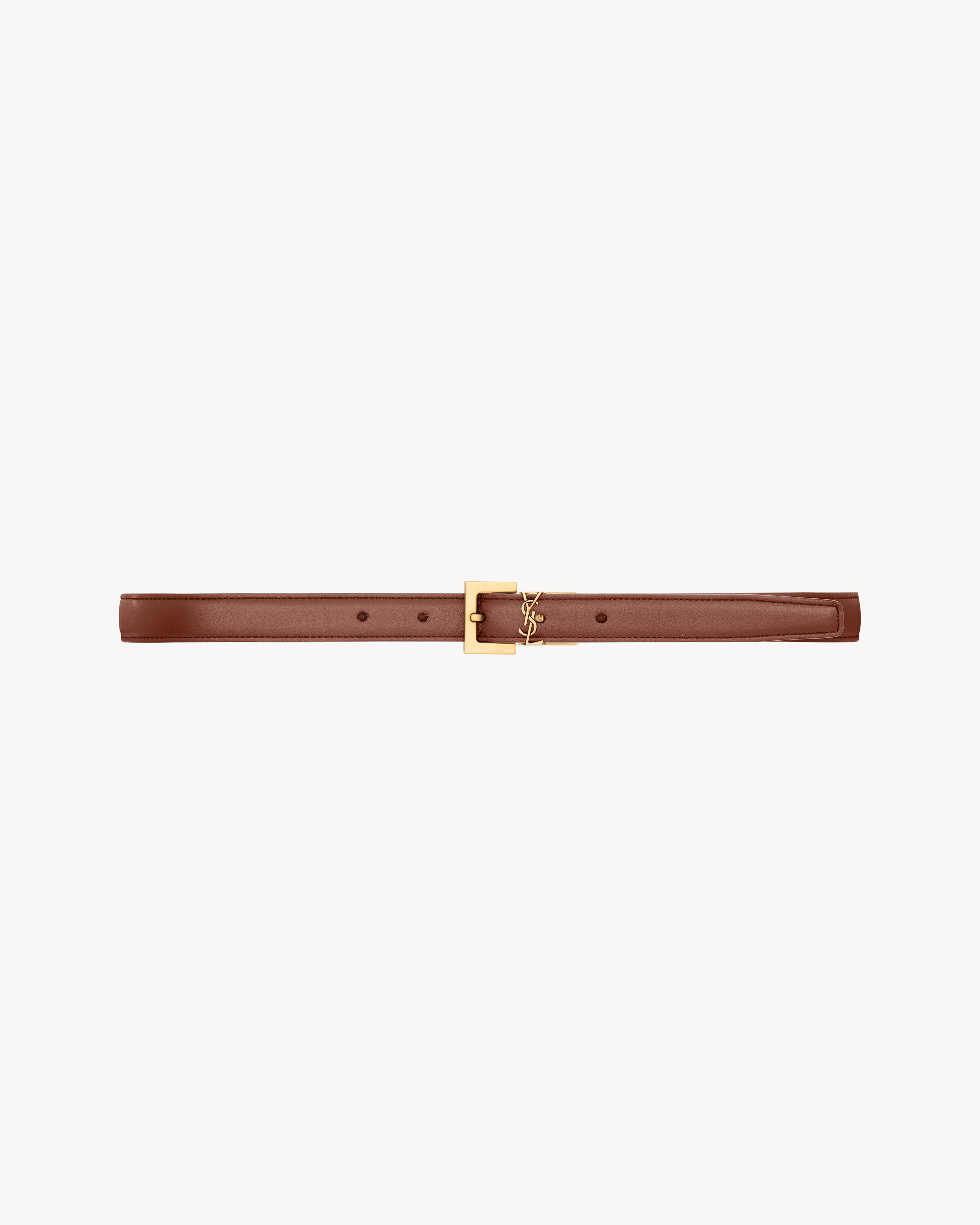 CASSANDRE thin reversible belt in smooth leather
