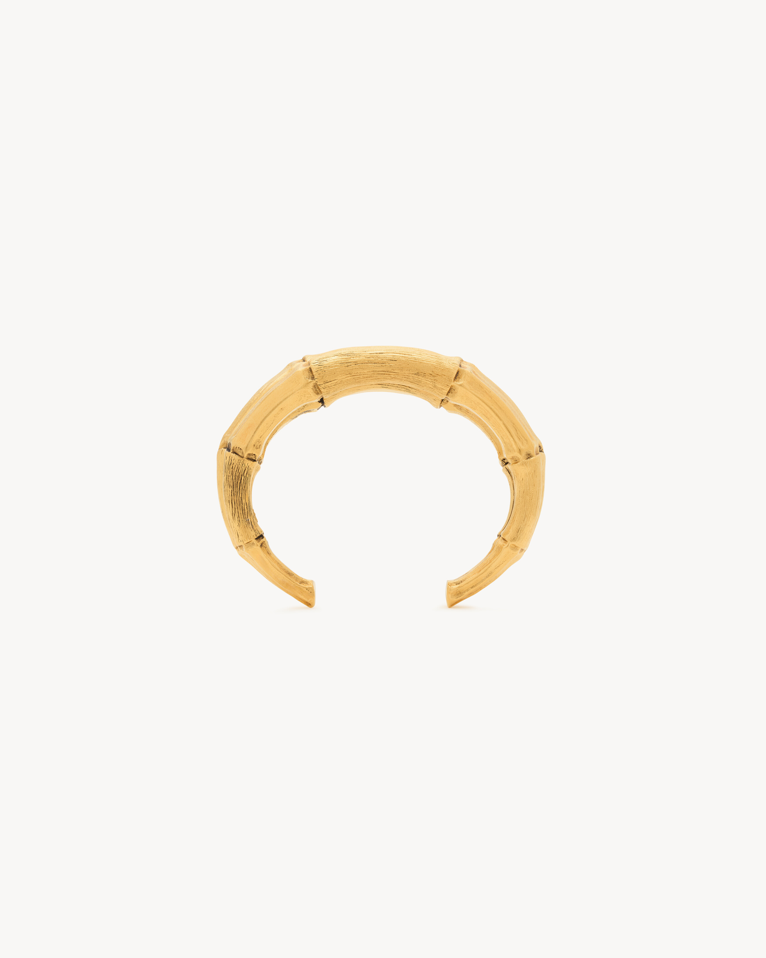 stacked bamboo cuff in metal