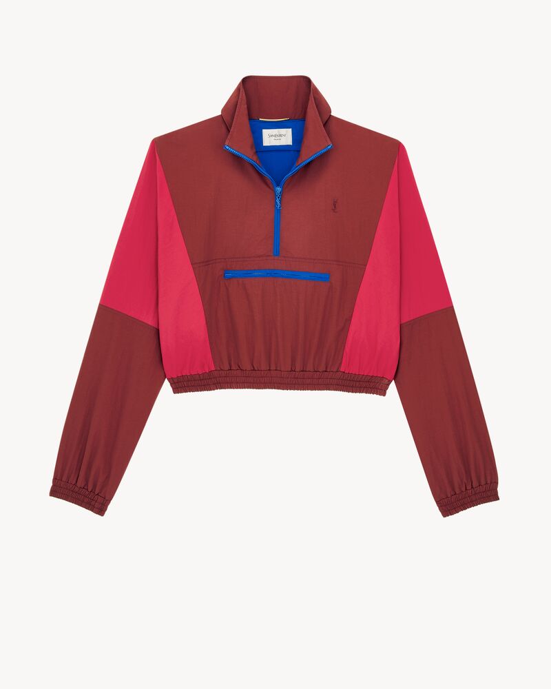 CASSANDRE cropped windbreaker in nylon faille