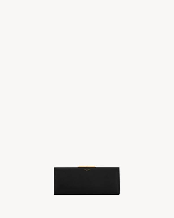Midnight small clutch in smooth leather in Black | Saint Laurent