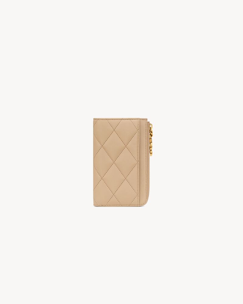 CASSANDRE BIJOU zip card case in lambskin