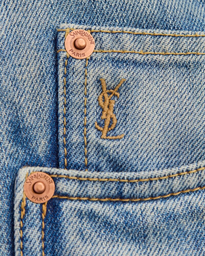 CASSANDRE V-waist long baggy jeans