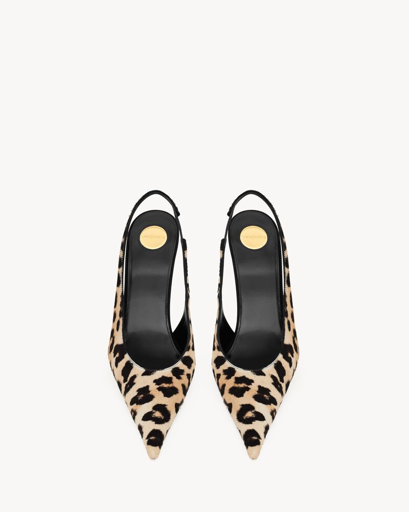 GUERMANTES slingback pumps in pony-hair leather