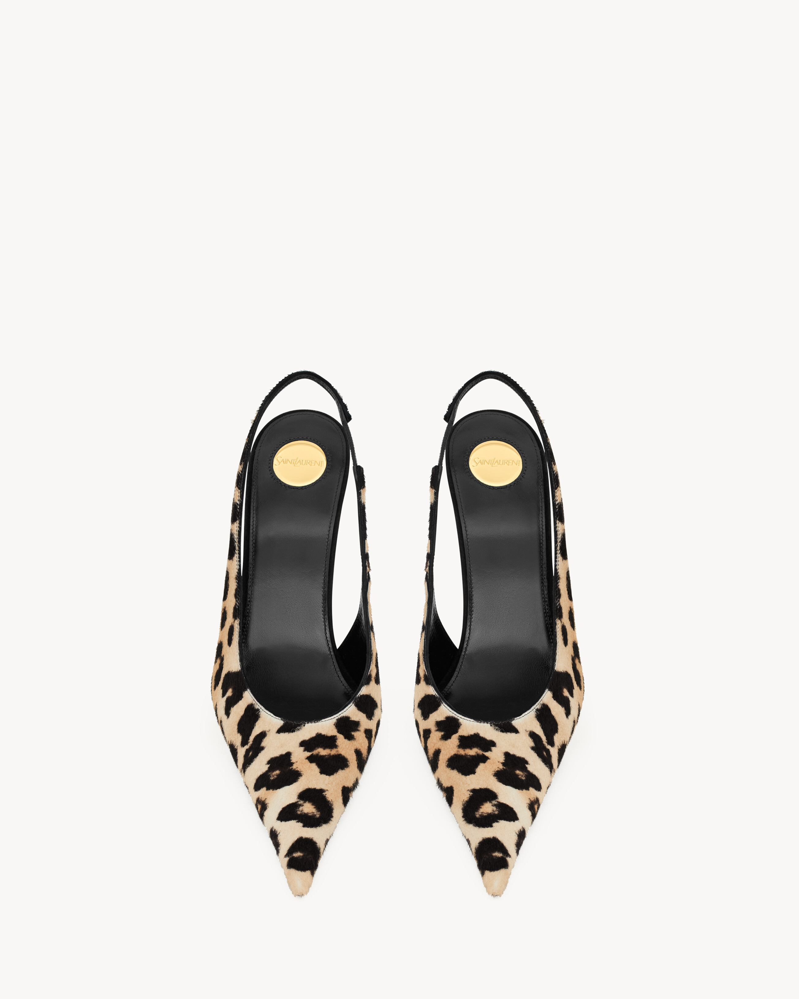 GUERMANTES slingback pumps in pony-hair leather