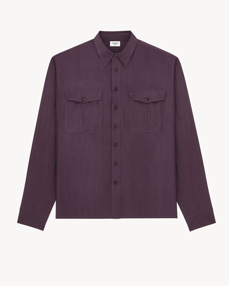 shirt in viscose and silk