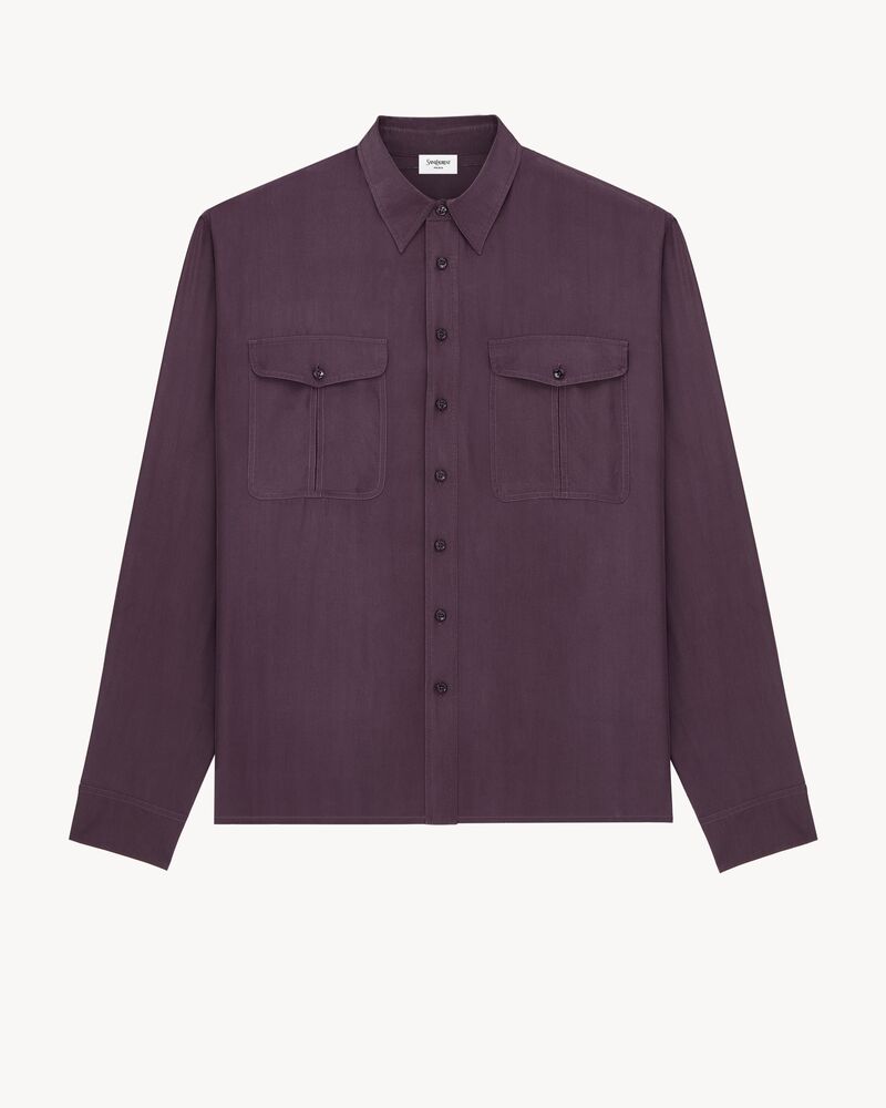 shirt in viscose and silk