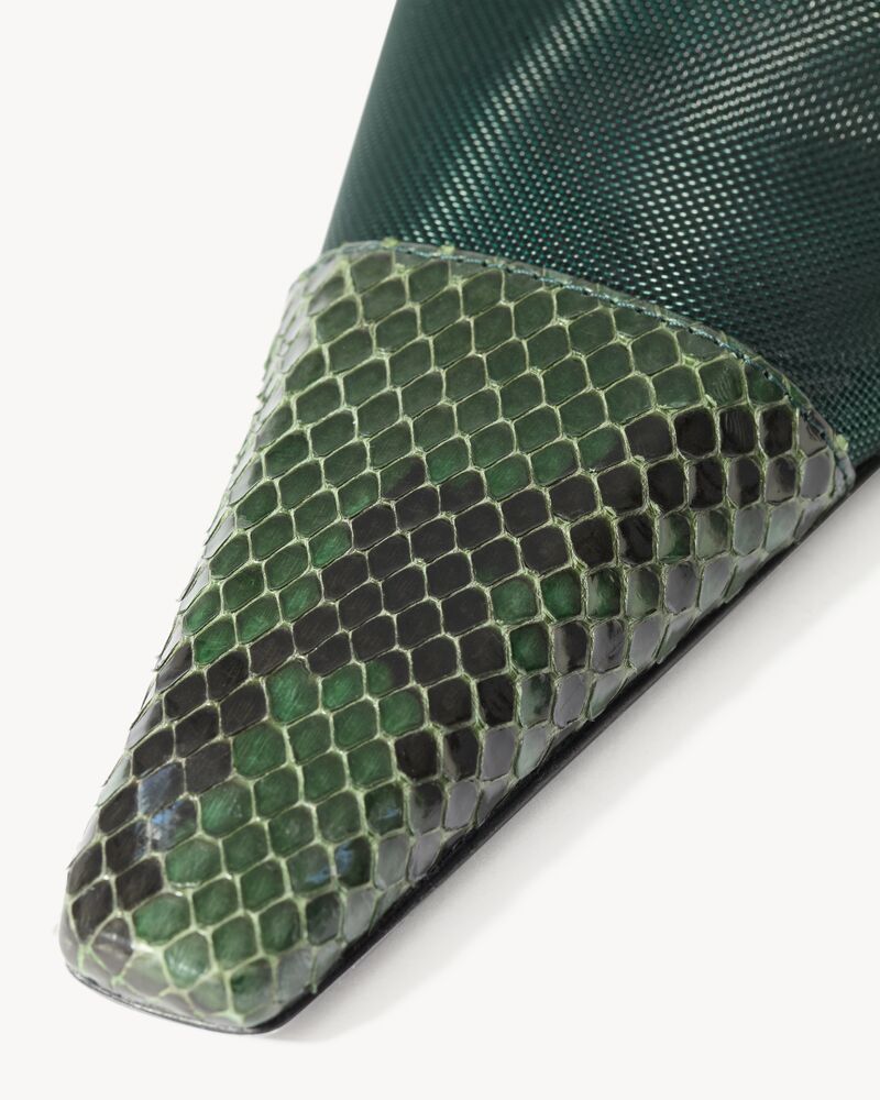 JEMA slingback pumps in mesh and python