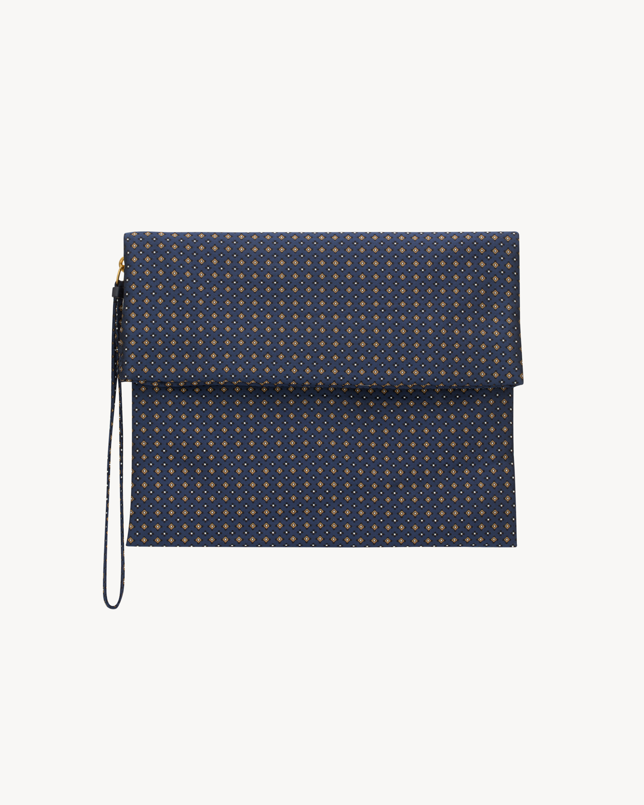 SAINT LAURENT PARIS large folded pouch in silk jacquard
