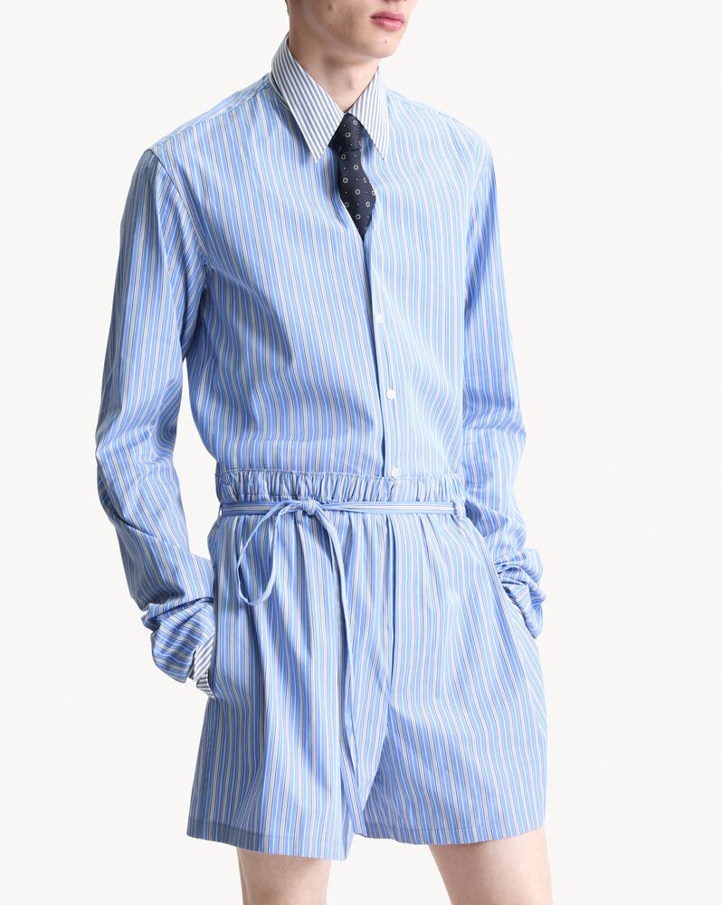 winchester shirt in striped cotton poplin