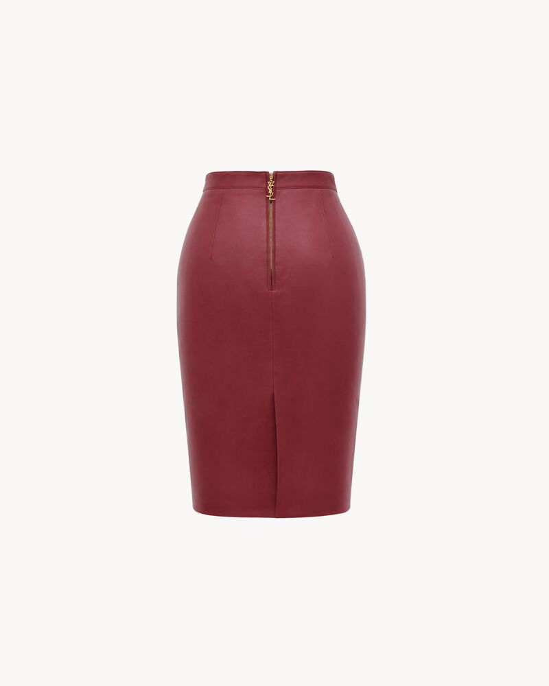 CASSANDRE pencil skirt in lambskin